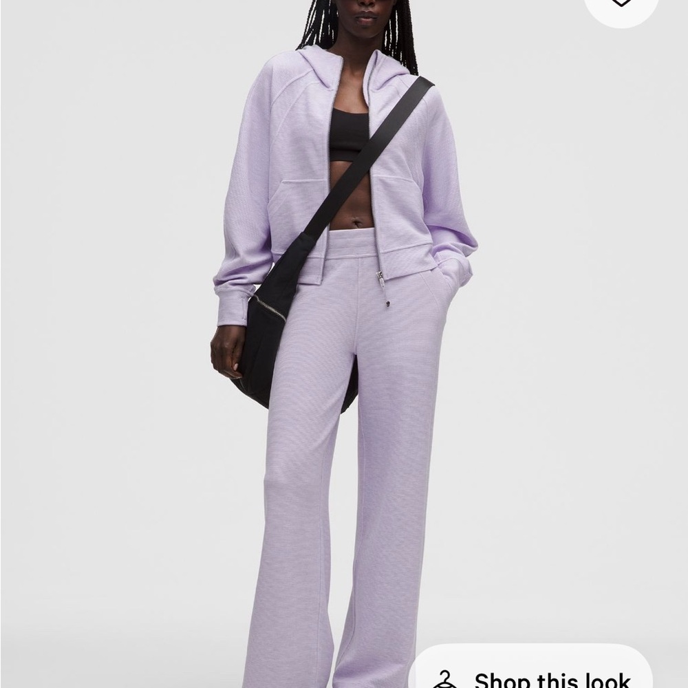 Lululemon Scuba Mid-Rise Wide-Leg Pant Waffle
